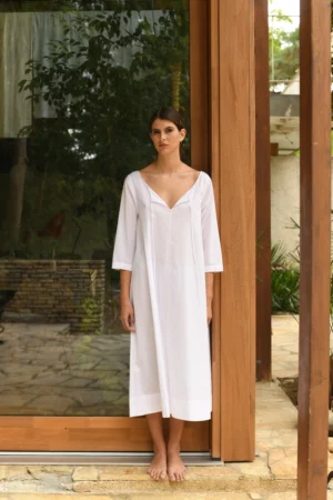 Robe popeline – Coupe évasée chic